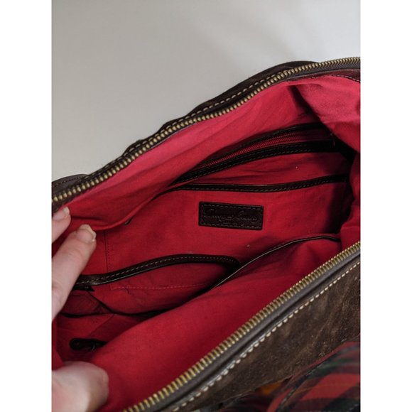 Dooney & Bourke Brown Suede Vintage Leather Crossbody Bag - Picture 3 of 11